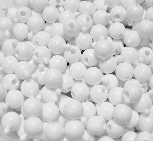 Pop Beads, White, 5 Hole, Pkg. of 300
