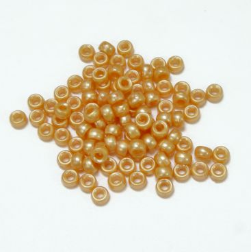 6.5x4mm Gold Pearl Mini Pony Beads #PB7444