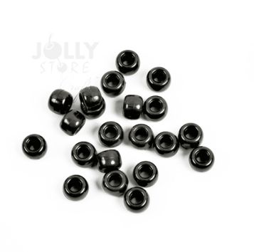 9x6mm Black Pearl Pony Beads 500pc #PBP904