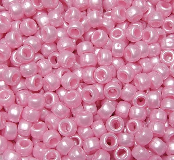 9x6mm Light Pink Pearl Pony Beads 500pc #PBP9272