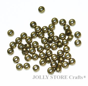 Bronze Czech Glass 6mm Mini Pony Beads 100pc #49017-6-90215