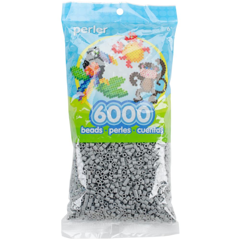 6000 Perler Beads - Grey - Fuse Bead Store