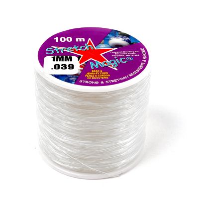 Stretch Magic® 1mm Clear Bead & Jewelry Cord with Glue, 100m