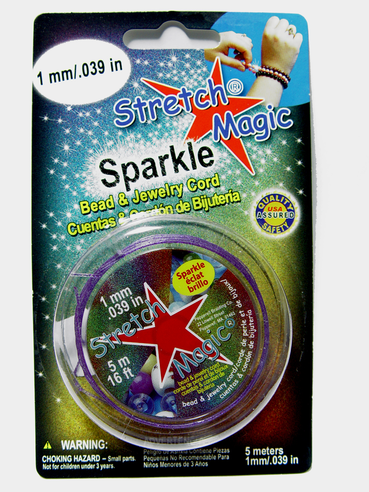 Stretch Magic Purple Sparkle, 1mmx5M Spool #SM10SSP5