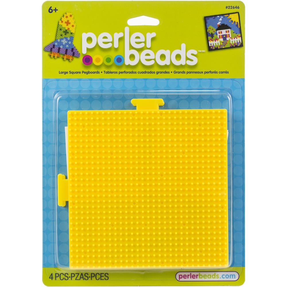 Yellow Perler Beads 2 PegBoards