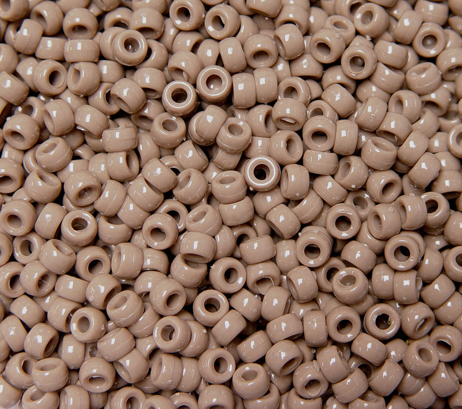Tan color mini pony beads