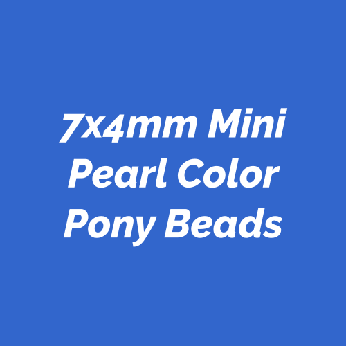 7x4mm Mini Pony Beads with pearl like finish.
