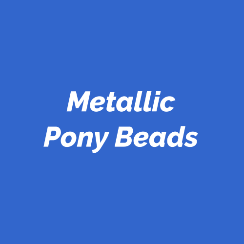 Metallic Pony Beads. Metallic coated acrylic pony beads.
