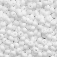 Preciosa 6/0 Matte White Czech Glass Seed Beads 70 grams
