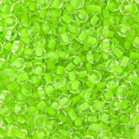 6/0 Neon Green Lined Crystal Czech Glass Seed Beads 100g seed, beads,jablonex,glass,czech,Preciosa,Czechoslovakian