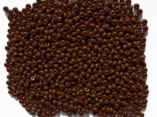 6/0 Opaque Brown Czech Glass Seed Beads