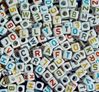 6mm Colorful Alphabet Cube Beads, 200pc