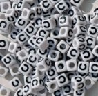 7mm Alphabet Cube Brite Beads - Letter "C" beads,alphabet.letter,