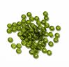 7x4mm Transparent Olive Green Mini Pony Beads