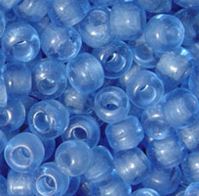 Aqua Blue 9mm Indian Glass Crow Beads