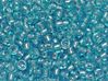 Aqua Silver Foil Lined Czech Glass 6mm Mini Pony Beads 100pc