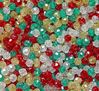 Christmas Sparkle Mix 8mm Faceted Round Beads