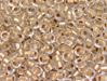 Crystal Gold Lined Czech Glass 9mm Pony Beads 100pc