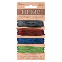 Hemp Cord Set - Earthy Dark Colors 20lb  120ft hemp,cord,twine,strings,crafts,beading