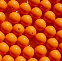 Orange 19mm Round Acrylic Beads