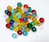 Transparent Multi Colors Czech Glass 9mm Pony Beads 100pc