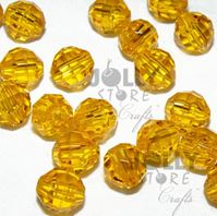 Transparent Sun Gold 6mm Faceted Round Beads facted,beads,crafts,plastic,acrylic,round,colors,beading,stores