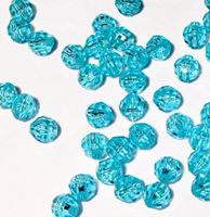 Transparent Turquoise Light 8mm Faceted Round Beads facted,beads,crafts,plastic,acrylic,round,colors,beading,stores