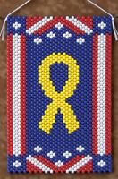 Yellow Ribbon Peace Beaded Banner Kit
