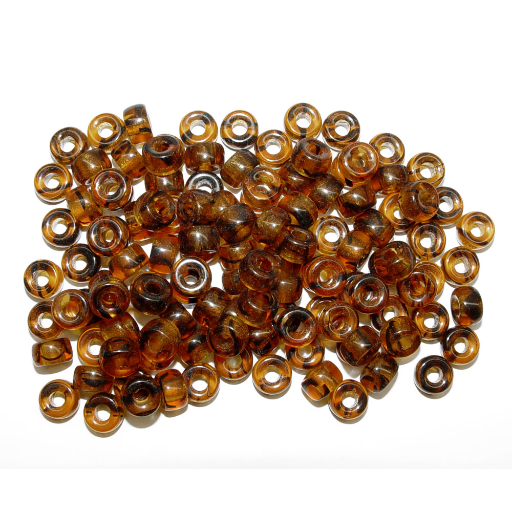 Pearlescent Matte Pony Beads, Czech Glass 9x6mm, 10 pieces