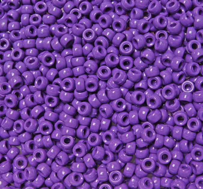 - 6.5x4mm Opaque Grape Mini Pony Beads #PB723