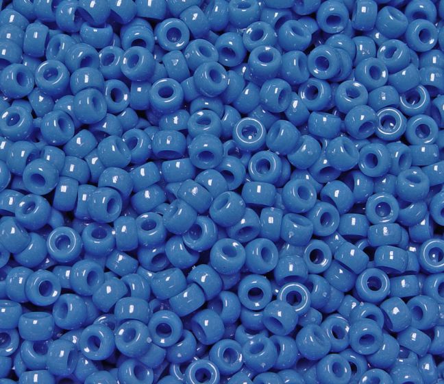 - 6.5x4mm Opaque Periwinkle Blue Mini Pony Beads #PB7156