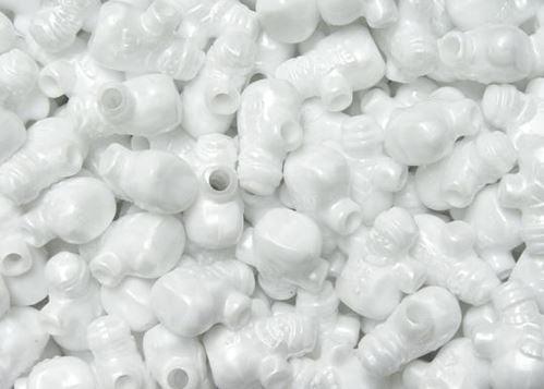 Snowman Beads Pearl White