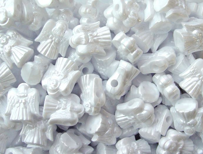 Angel Beads Pearl White 24pc