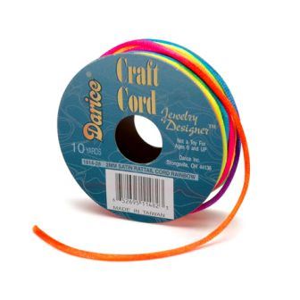 Rainbow Satin Rattail 2mm x 10yds