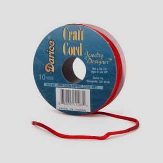 Red Satin Rattail 2mm x 10yds