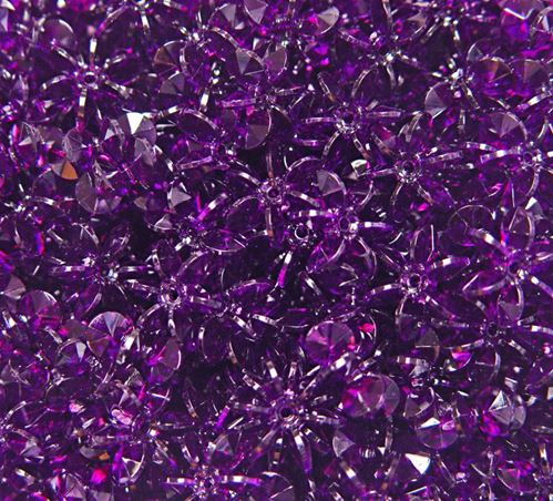 Dark Amethyst 18mm Starflake Sunburst Craft Beads 135pc