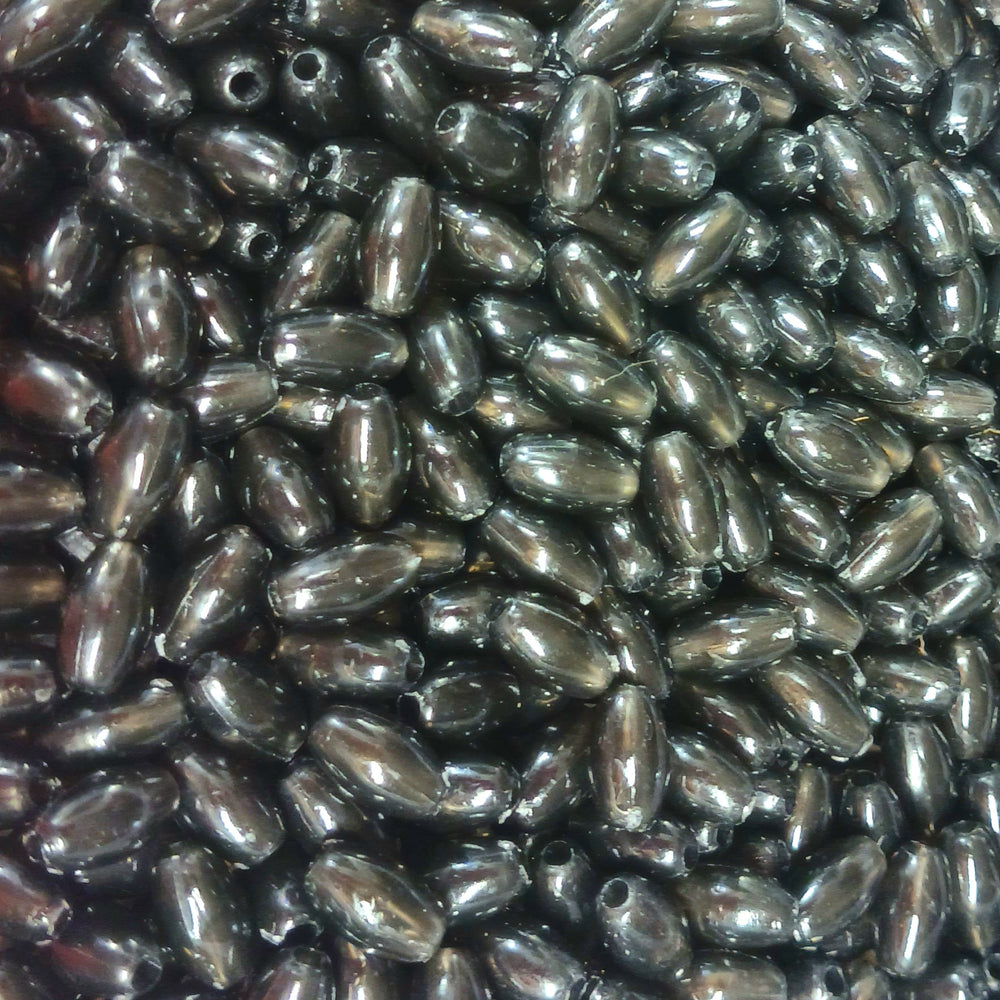 Rice beads oval craft beads transparent jet black DIY Rosary beads