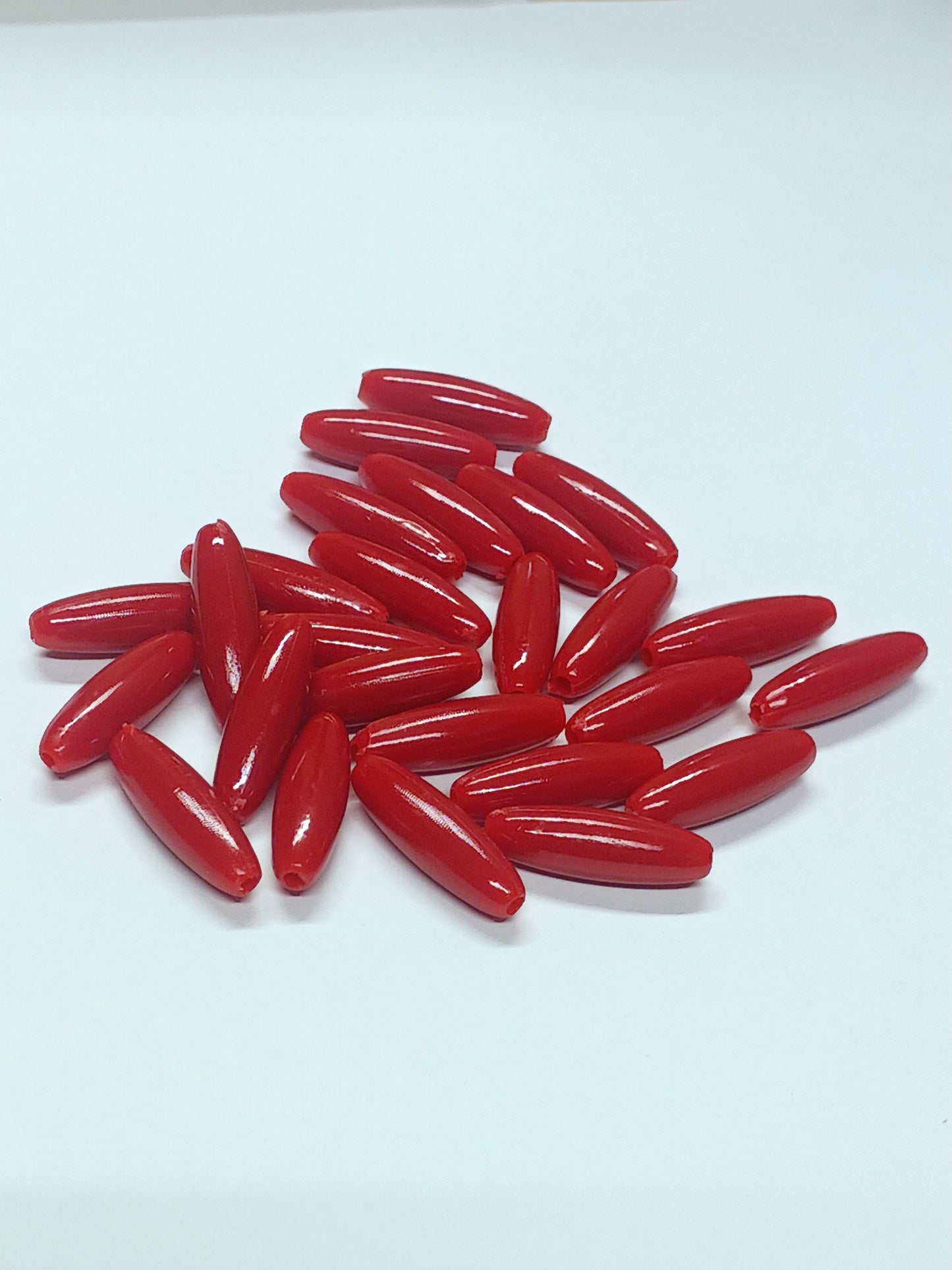 
                  
                    Red Spaghetti Beads 19mm Plastic Craft Beads 200pc
                  
                