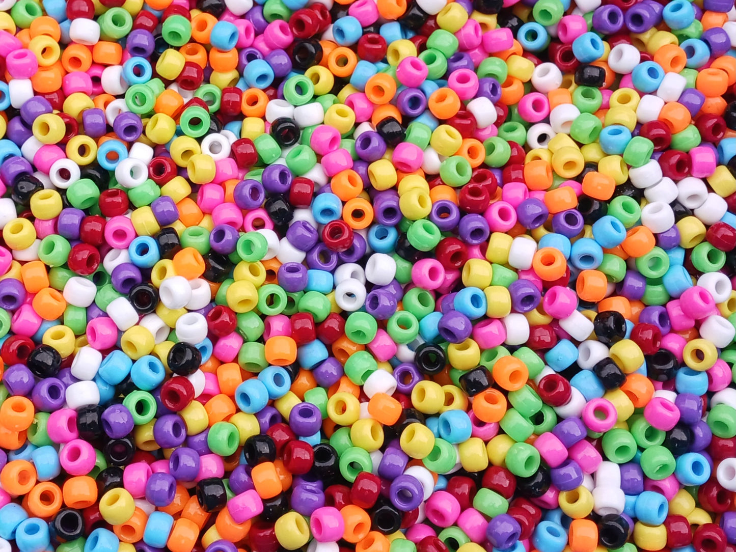 9x6mm Opaque Multi Colors Pony Beads 500pc