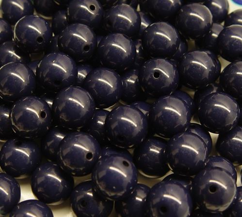 Navy 19mm Round Acrylic Beads 20pc