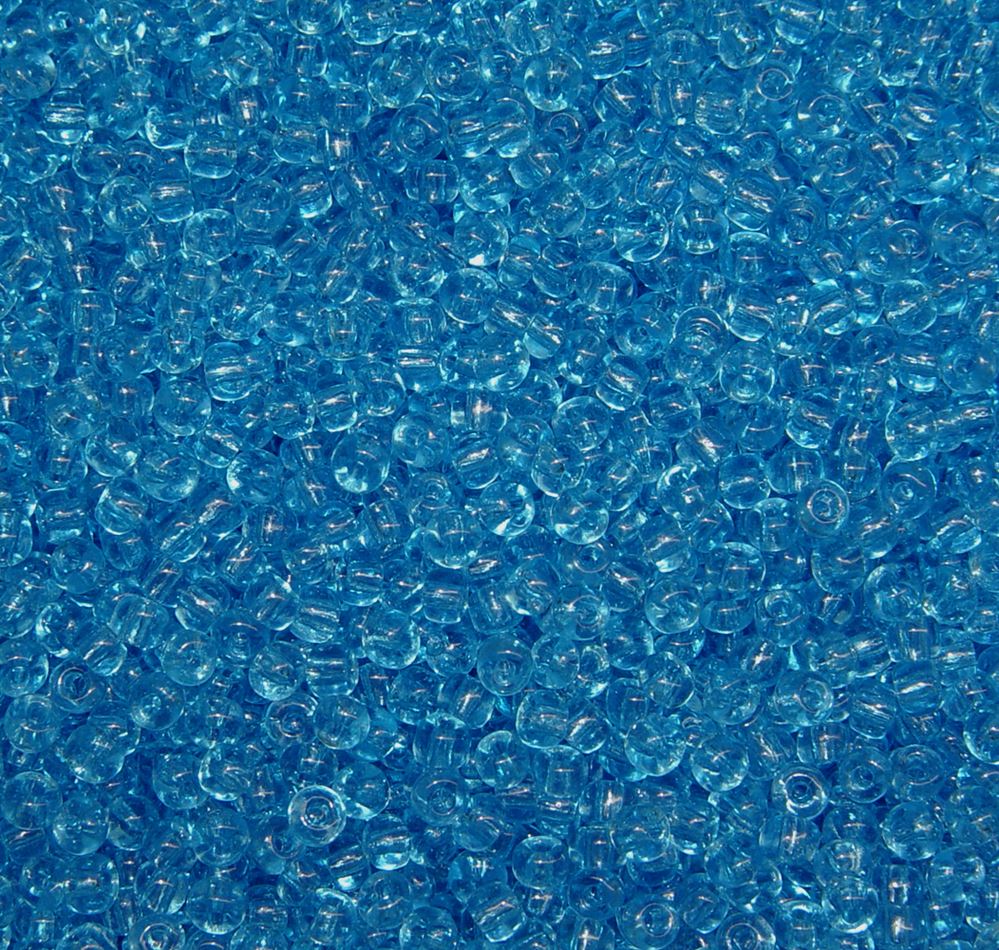 6/0 Aqua Dark Czech Glass Seed Beads