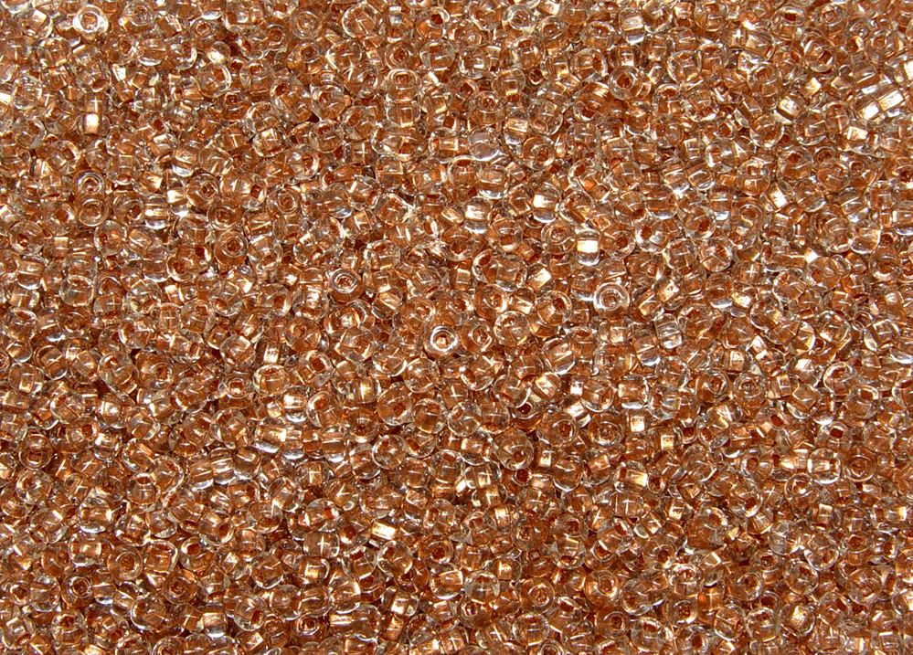 6/0 Copper Lined Crystal Czech Glass Seed Beads