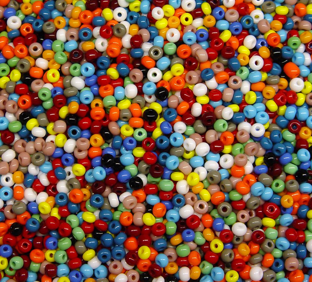 6/0 Opaque Multi Colors Czech Glass Seed Beads