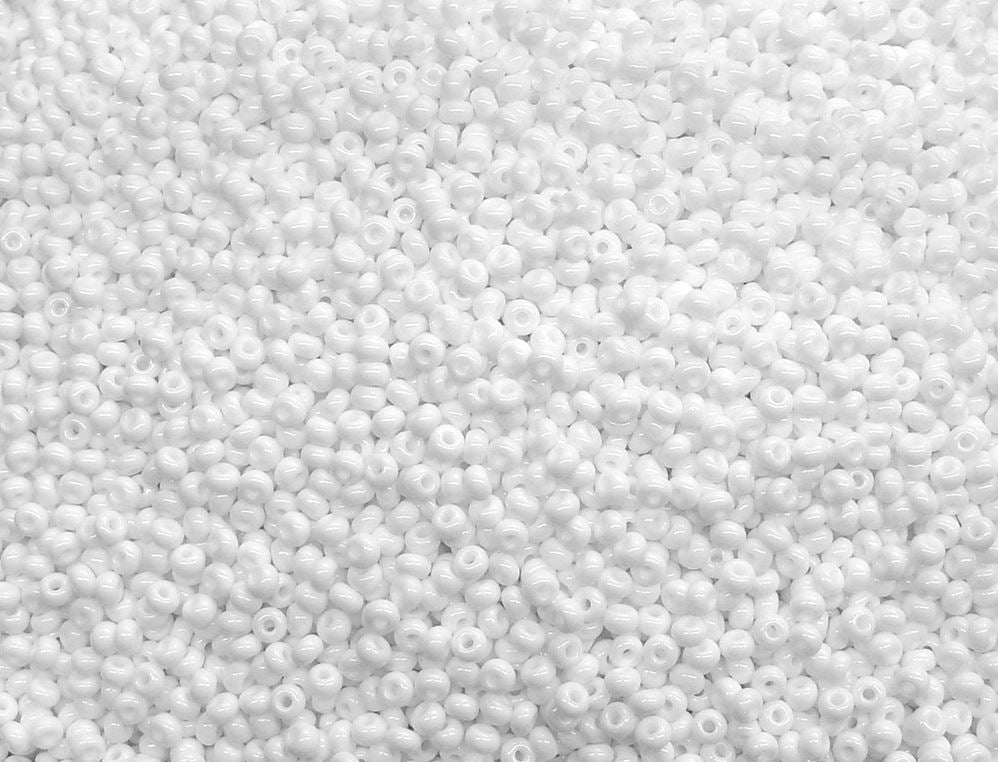 6/0 Opaque White Colors Czech Glass Seed Beads 100gr