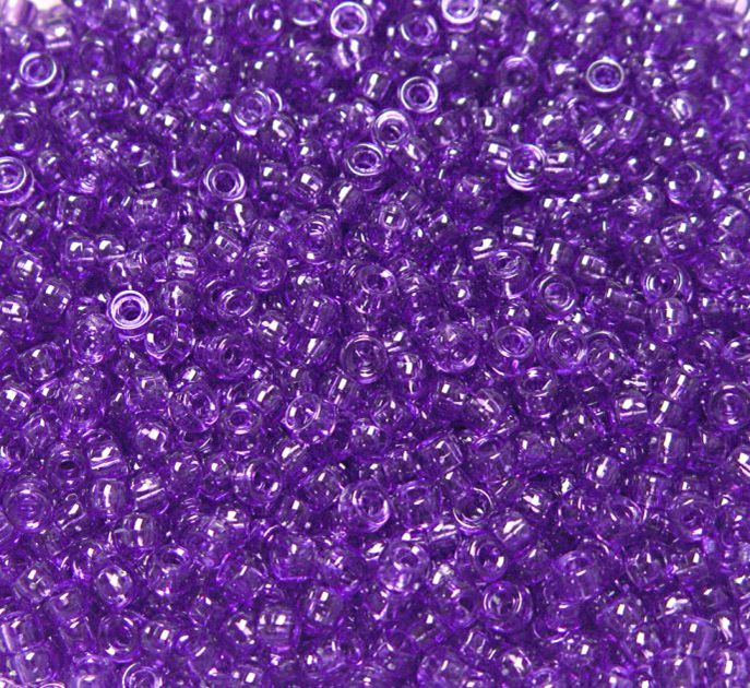 6.5x4mm Transparent Amethyst Mini Pony Beads