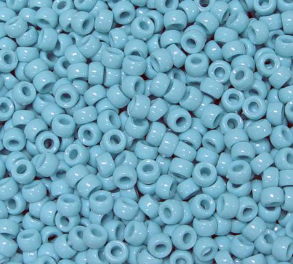 6.5x4mm Opaque Baby Blue Mini Pony Beads