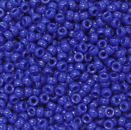 6.5x4mm Opaque Blue Mini Pony Beads