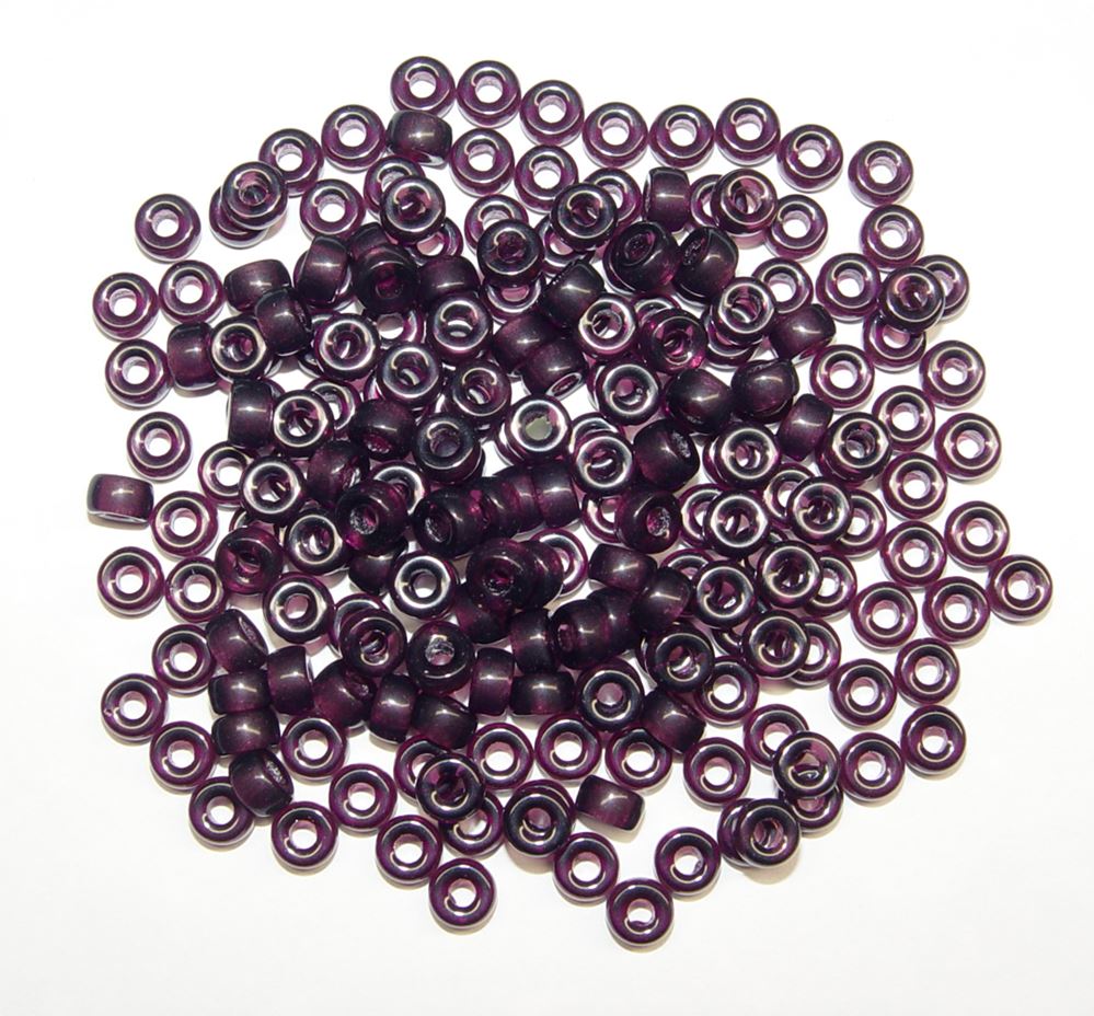 Dark Amethyst Czech Glass 6mm Mini Pony Beads 100pc