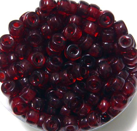 Garnet Czech Glass 6mm Mini Pony Beads 100pc