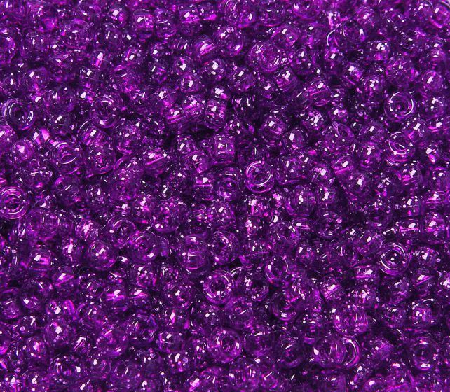 6.5x4mm Dark Amethyst Sparkle Mini Pony Beads